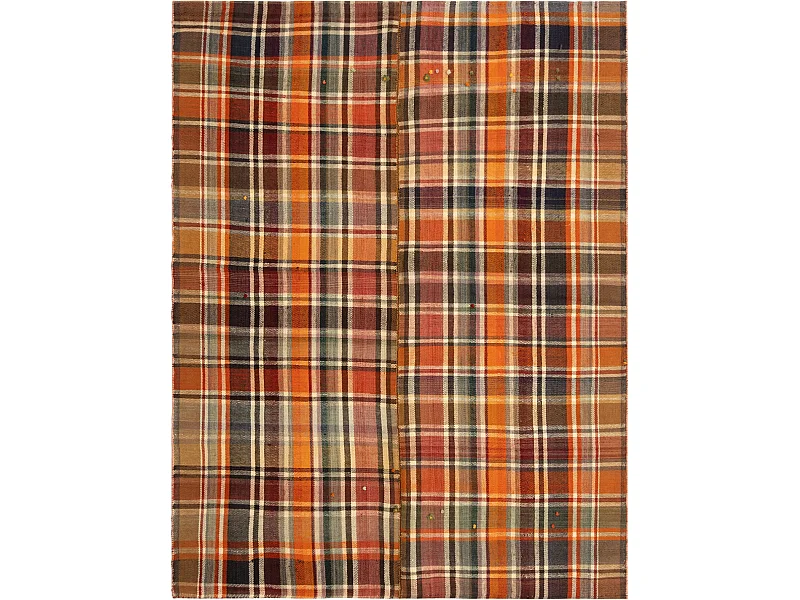 Tapis de laine 165x214 orange Jajim