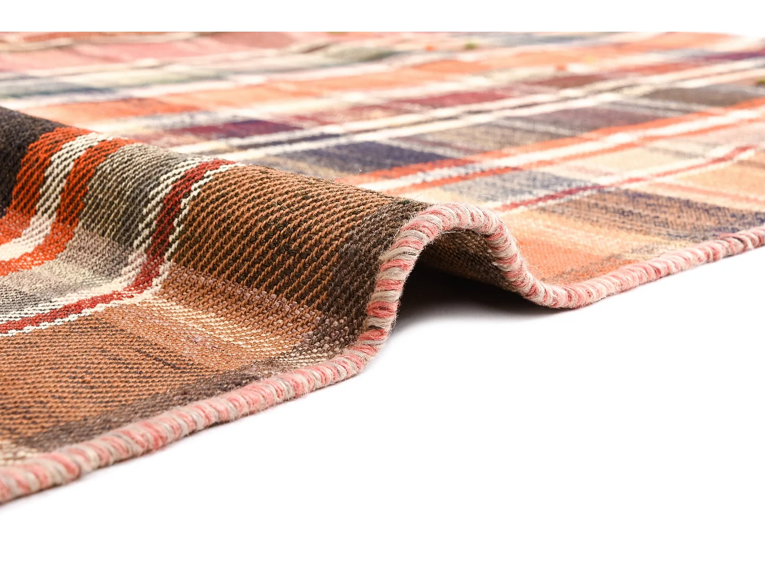 Tapis de laine 165x214 orange Jajim