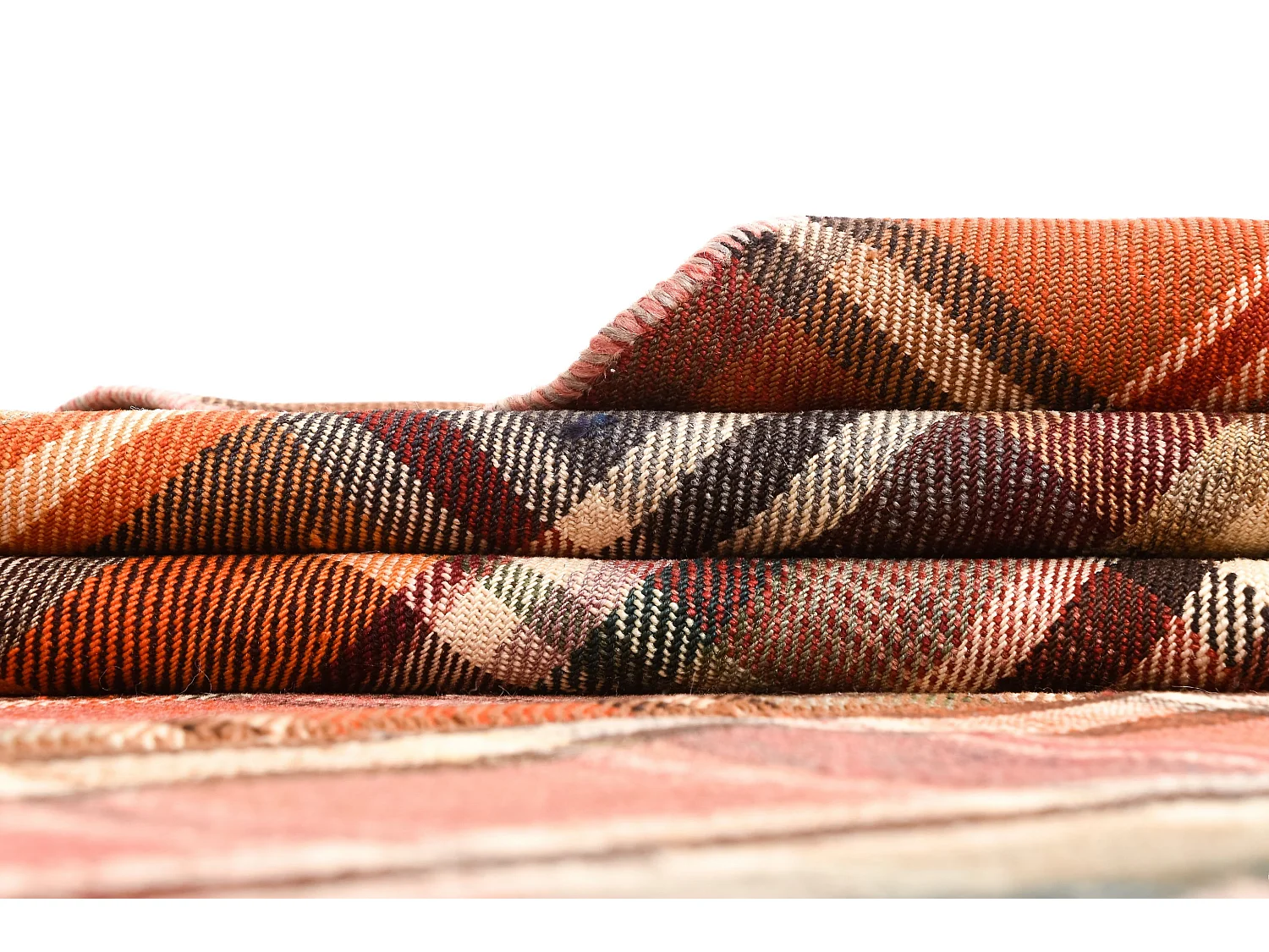 Tapis de laine 165x214 orange Jajim