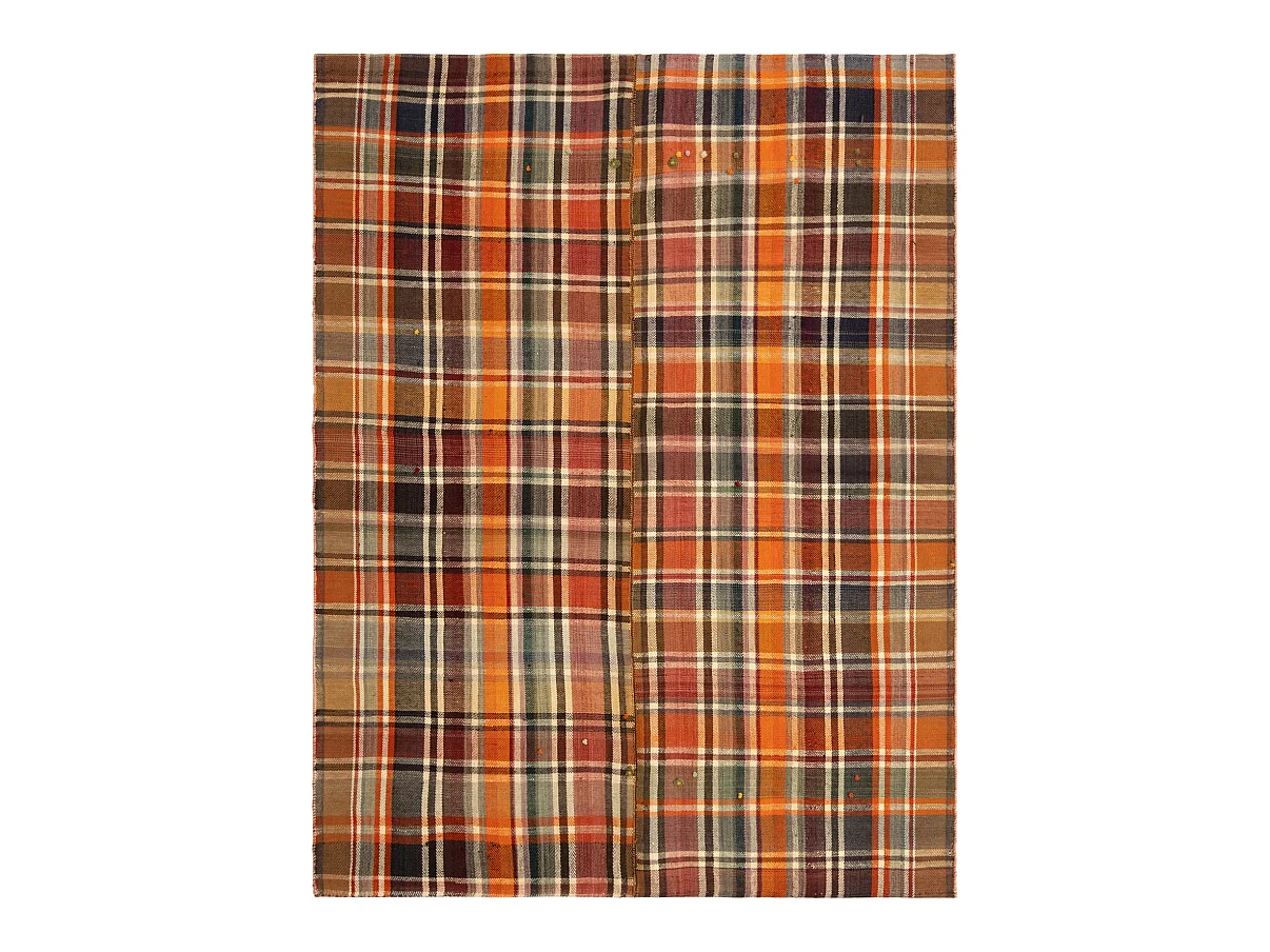 Tapis de laine 165x214 orange Jajim