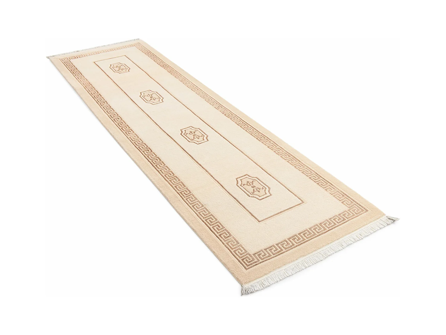 Tapis de couloir en laine 84x300 brun Darya