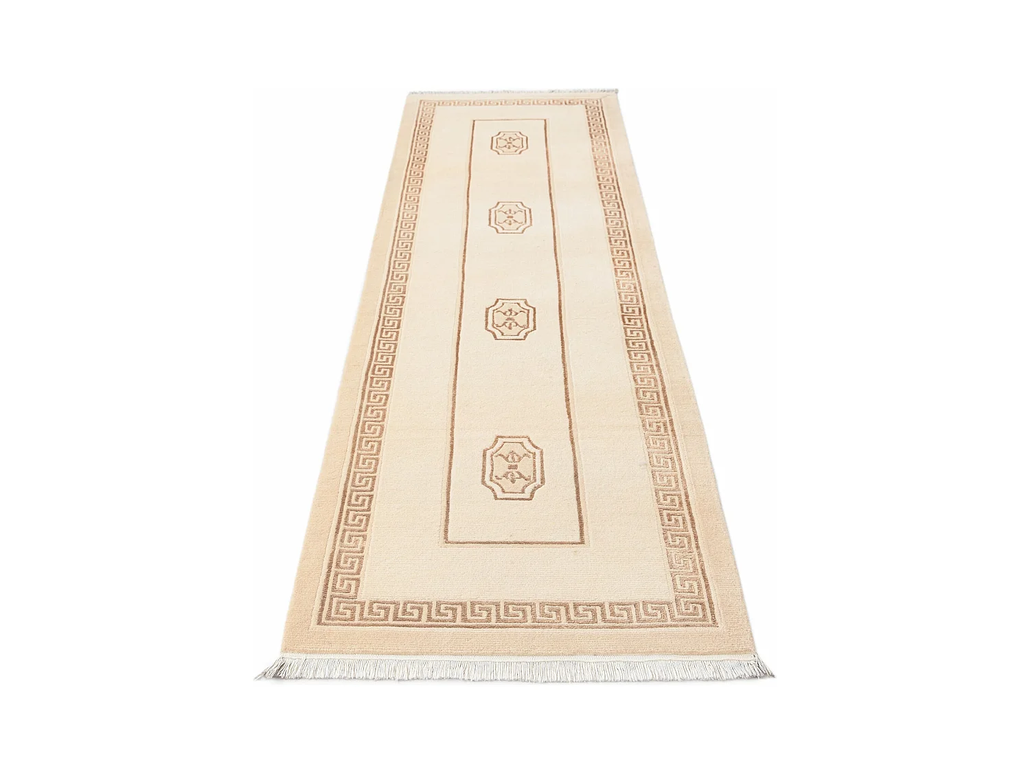 Tapis de couloir en laine 84x300 brun Darya