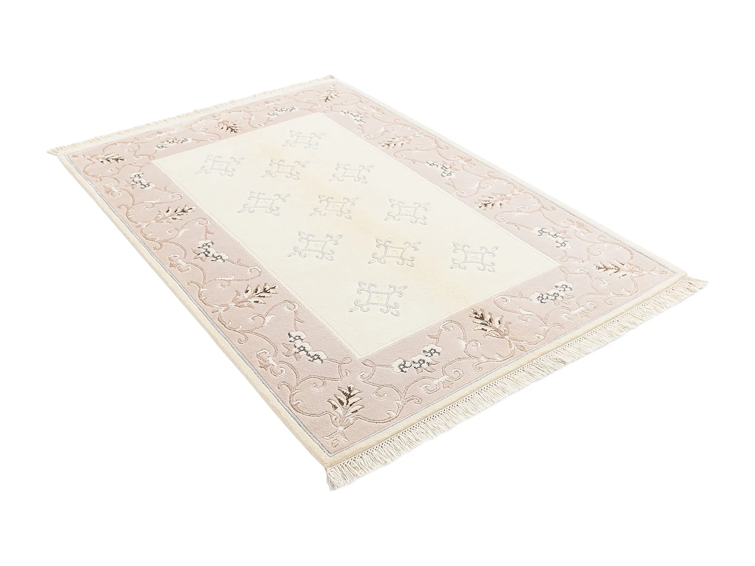 Wollteppich 122x180 Beige Darya