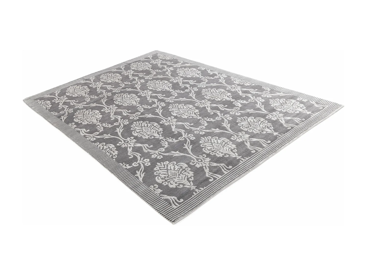 Tapis de laine 173x241 gris Darya