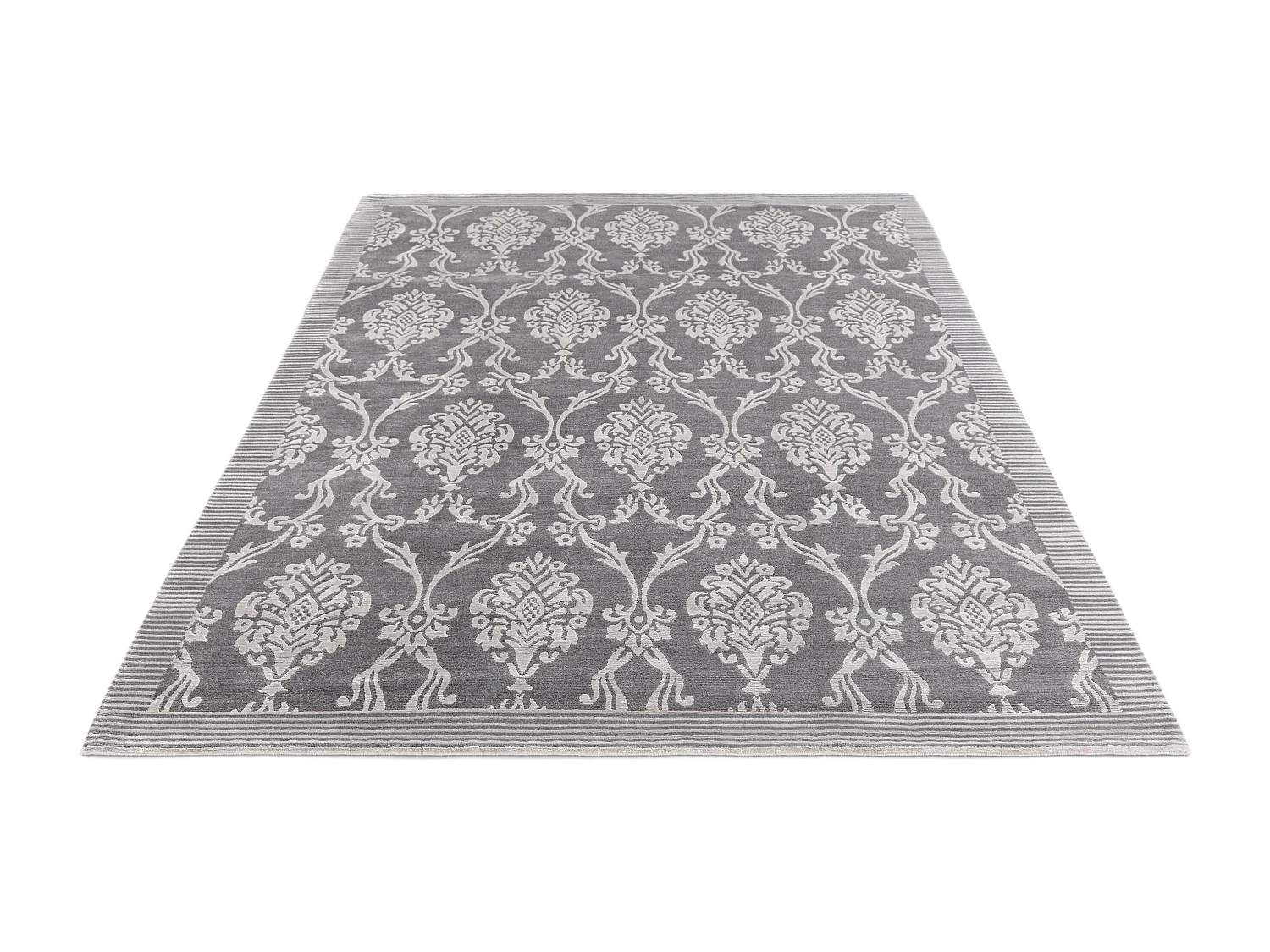 Tapis de laine 173x241 gris Darya