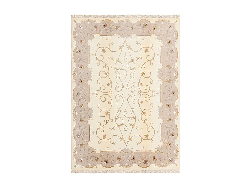 Tapis de laine 173x239 beige Darya