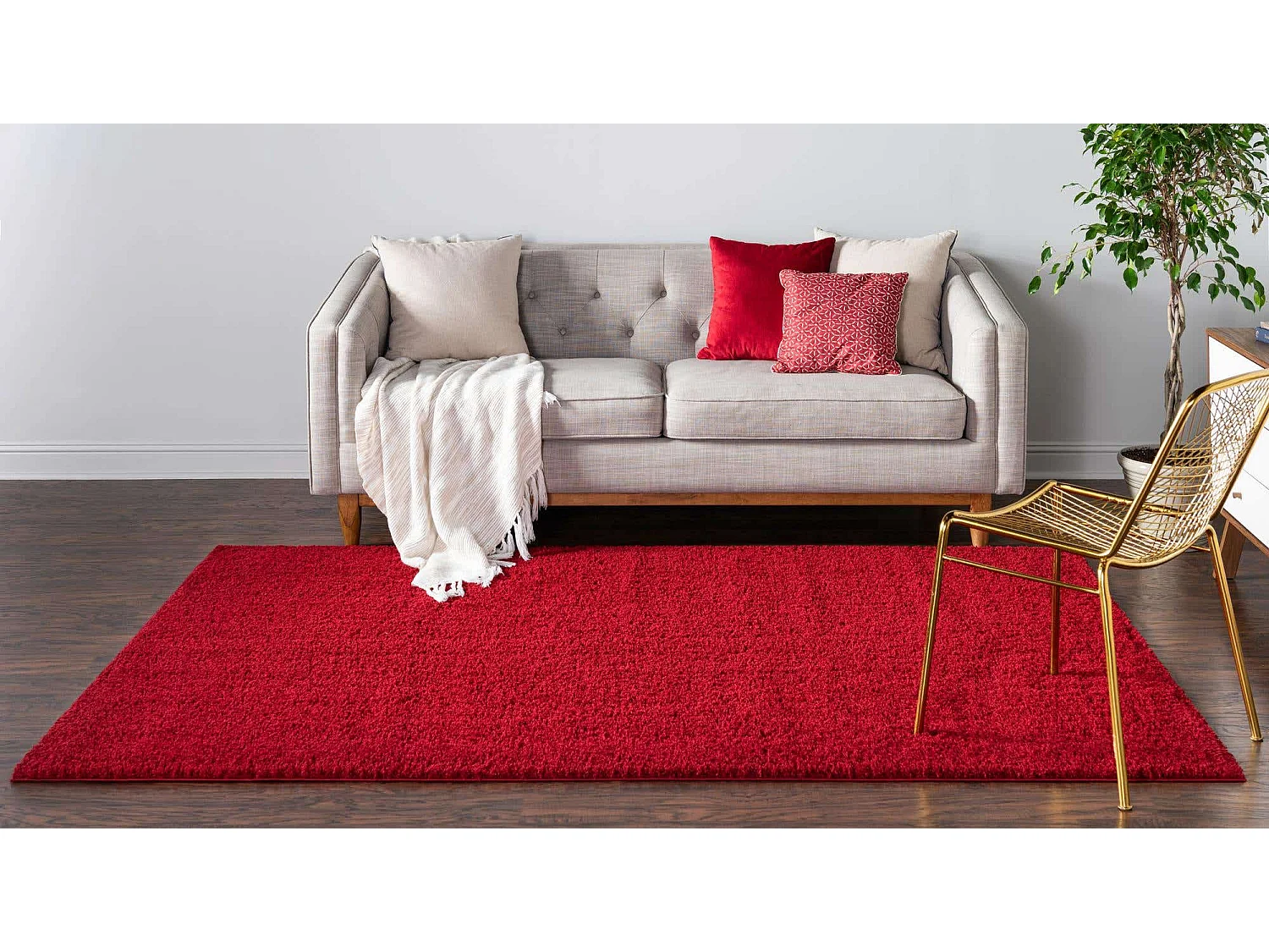 Hochflorteppich 275x365 Rot Luzern