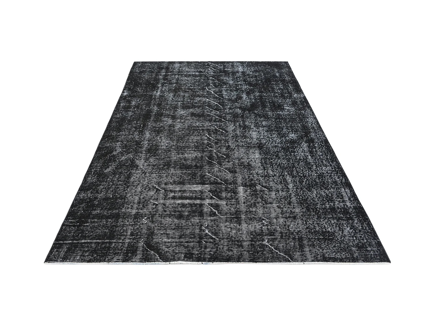 Wollteppich 157x257 Schwarz Ultra Vintage