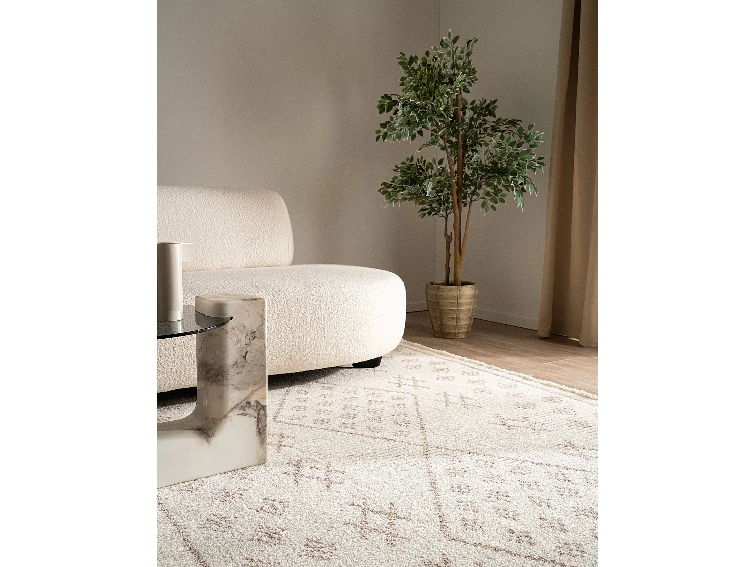 Tappeto 80x305 Bianco St. Gallen Folklore