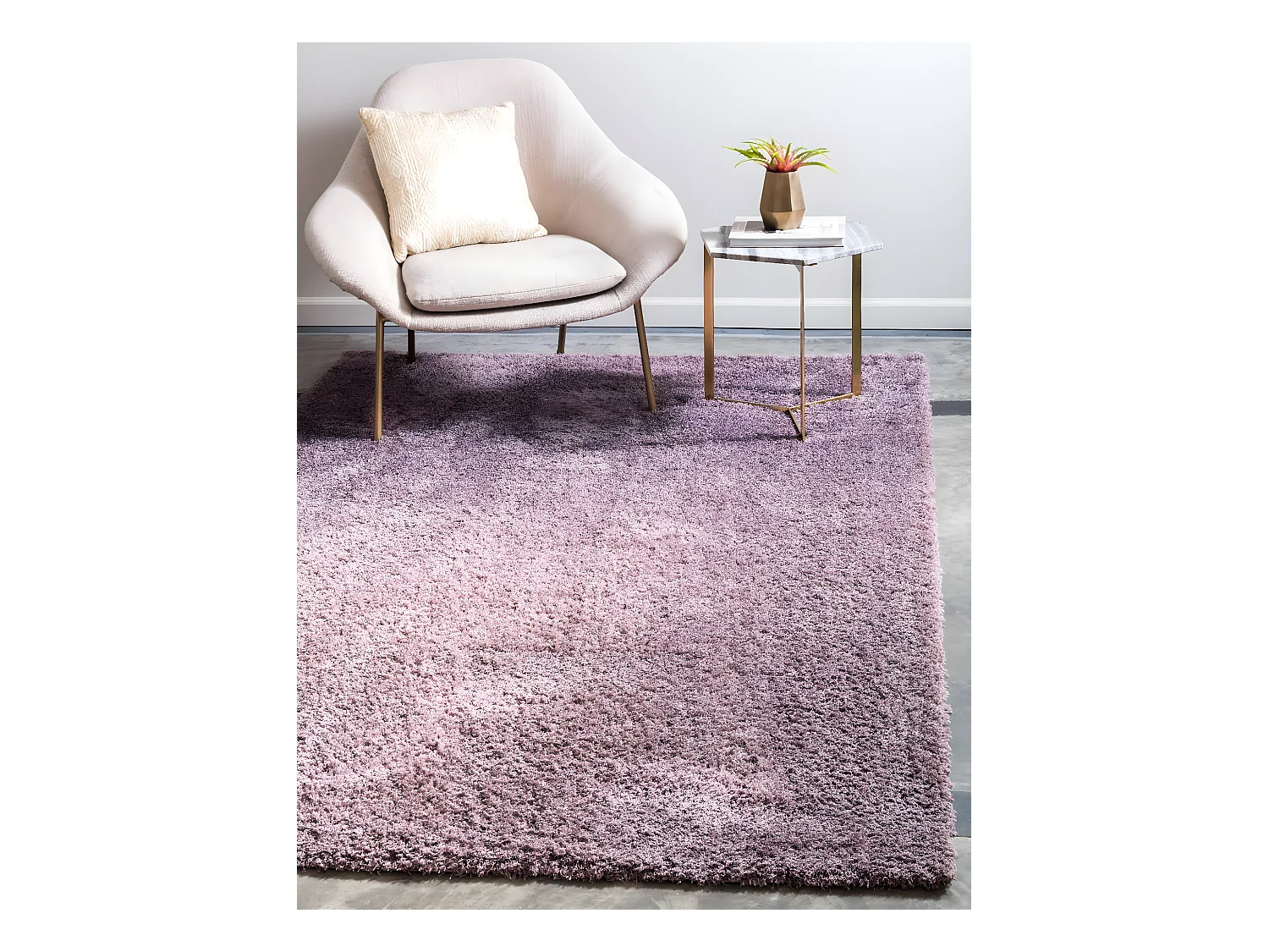 Tapis shaggy 125x185 Violet Luzern