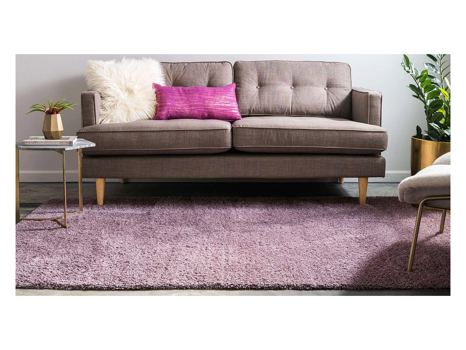 Hoogpolig tapijt 185x125 Paars Luzern