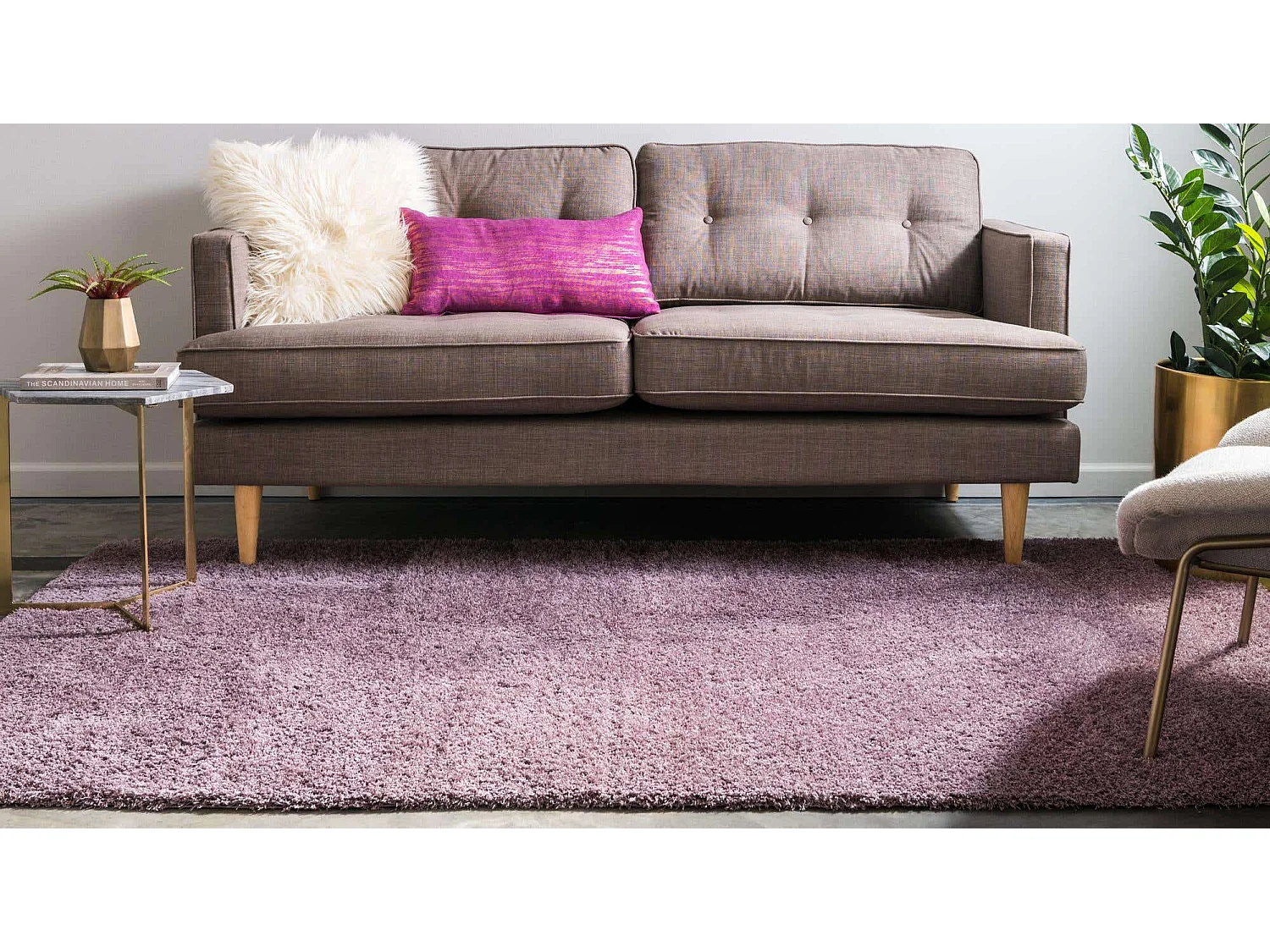 Tappeto shaggy  125x185 Viola Luzern