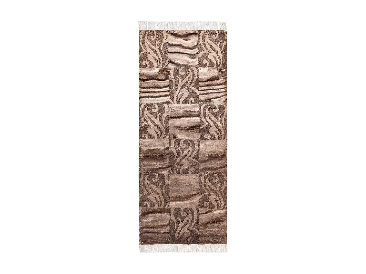 Tapis de couloir en laine 81x206 brun Darya