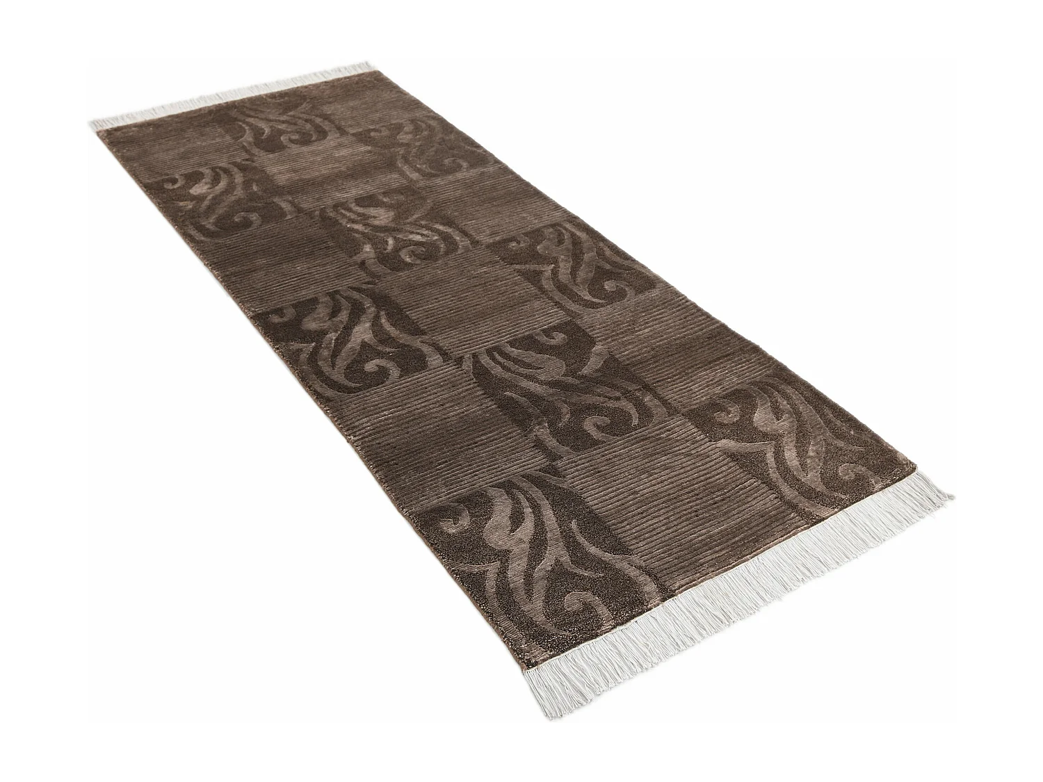 Tapis de couloir en laine 81x206 brun Darya