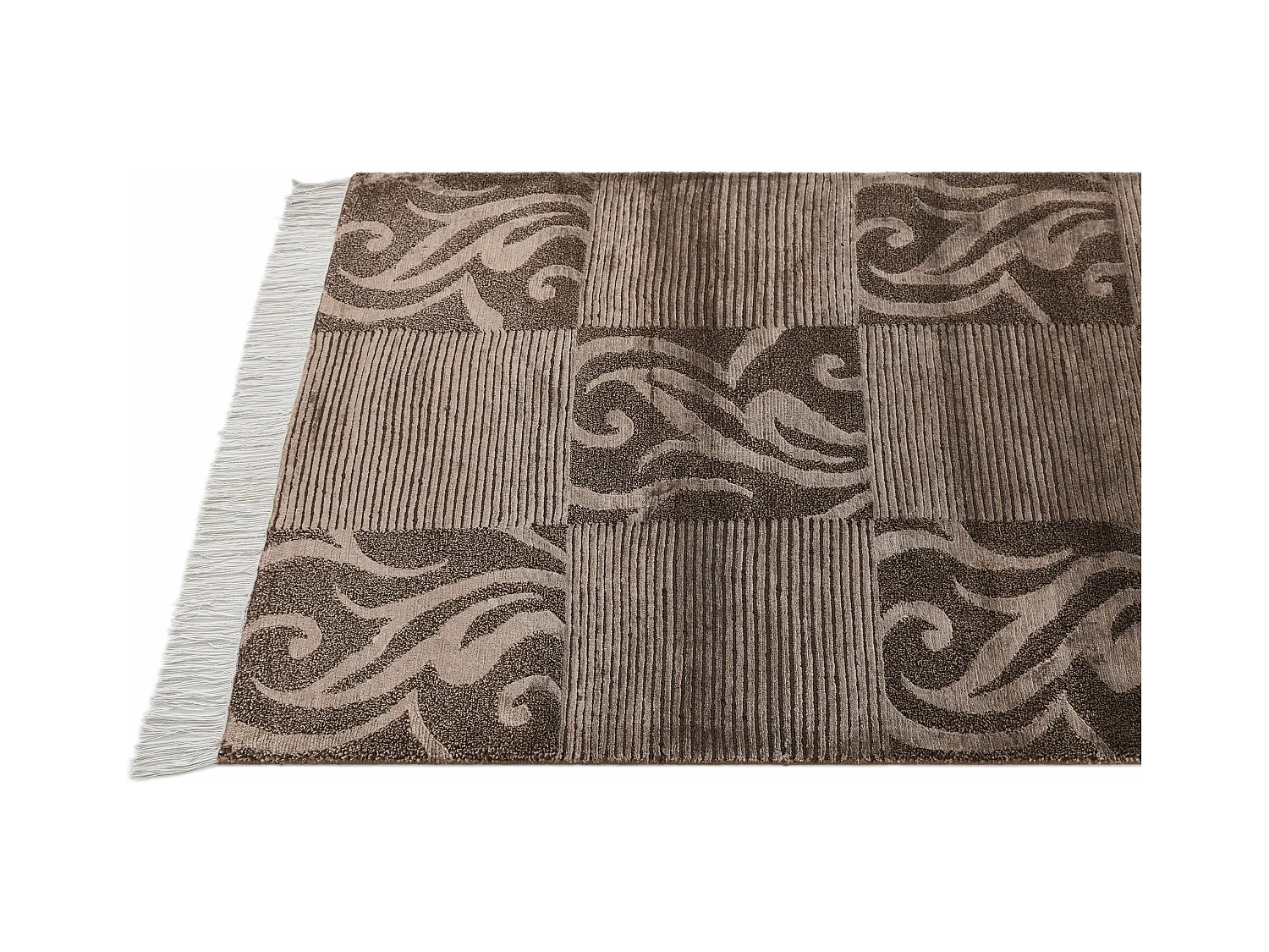 Tapis de couloir en laine 81x206 brun Darya