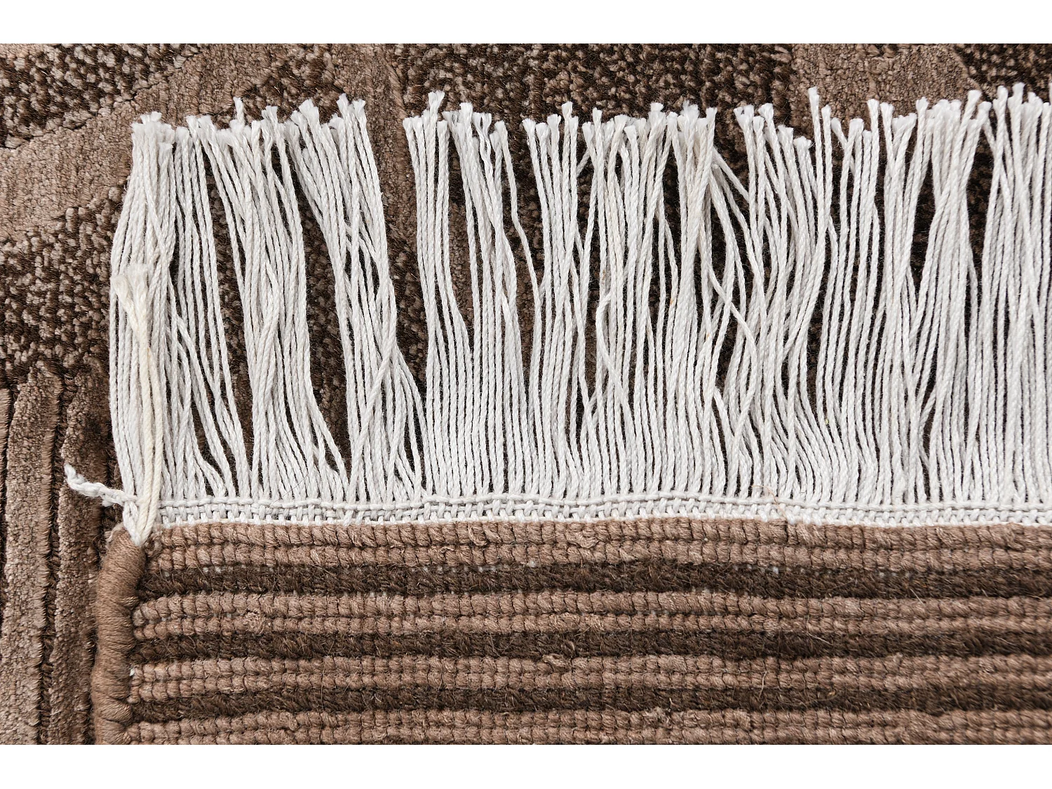 Tapis de couloir en laine 81x206 brun Darya