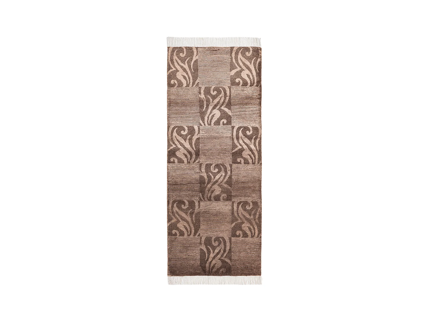 Tapis de couloir en laine 81x206 brun Darya