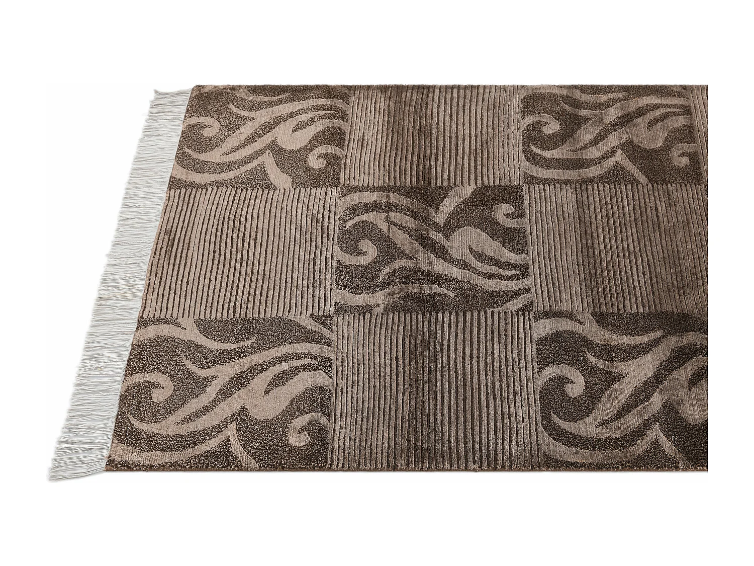 Tapis de couloir en laine 81x206 brun Darya