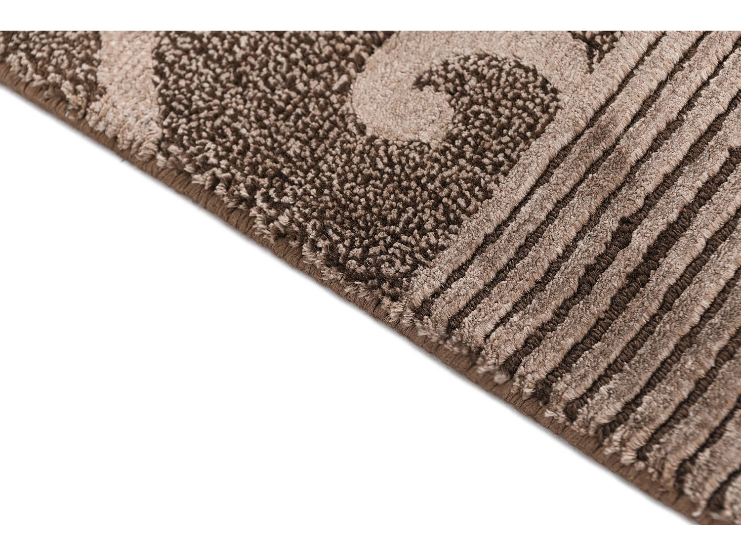 Tapis de couloir en laine 81x206 brun Darya