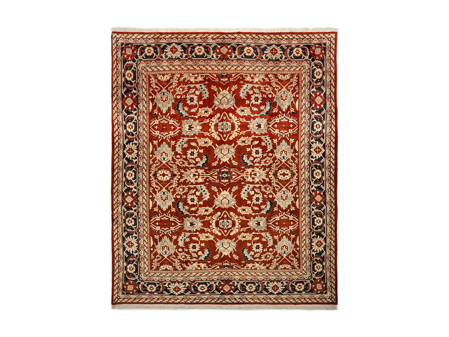 Tapis de laine 257x302 rouge Tabriz