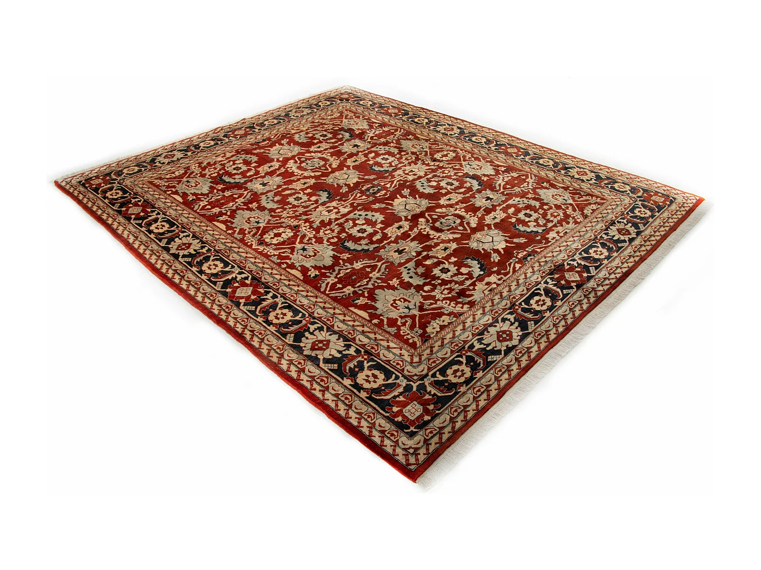 Tapis de laine 257x302 rouge Tabriz