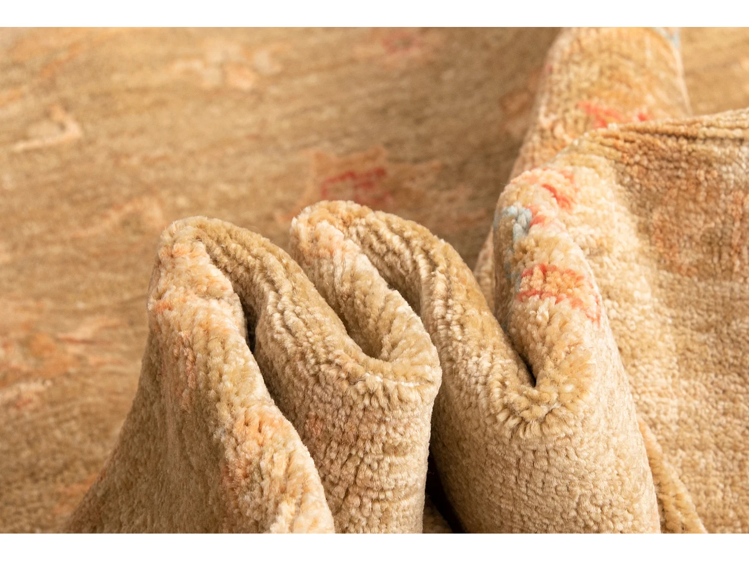 Tapis de laine 199x200 beige Kaizar