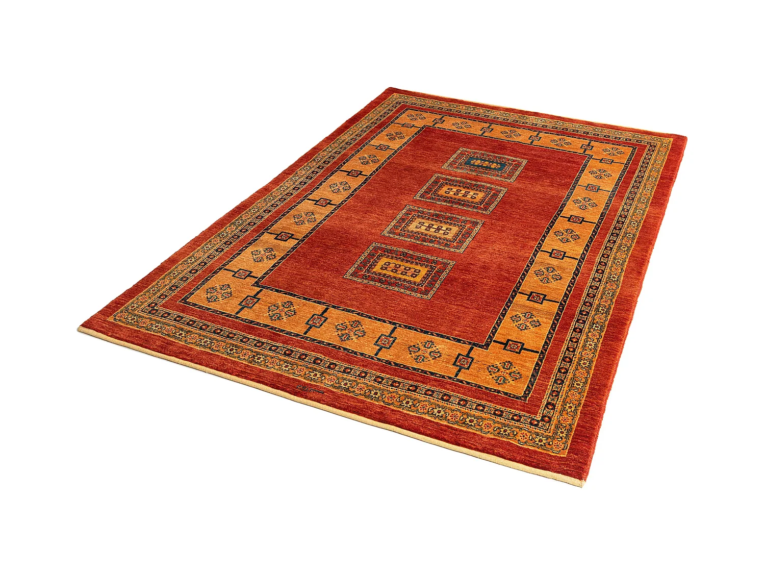 Tapis de laine 159x228 rouge Kashkuli