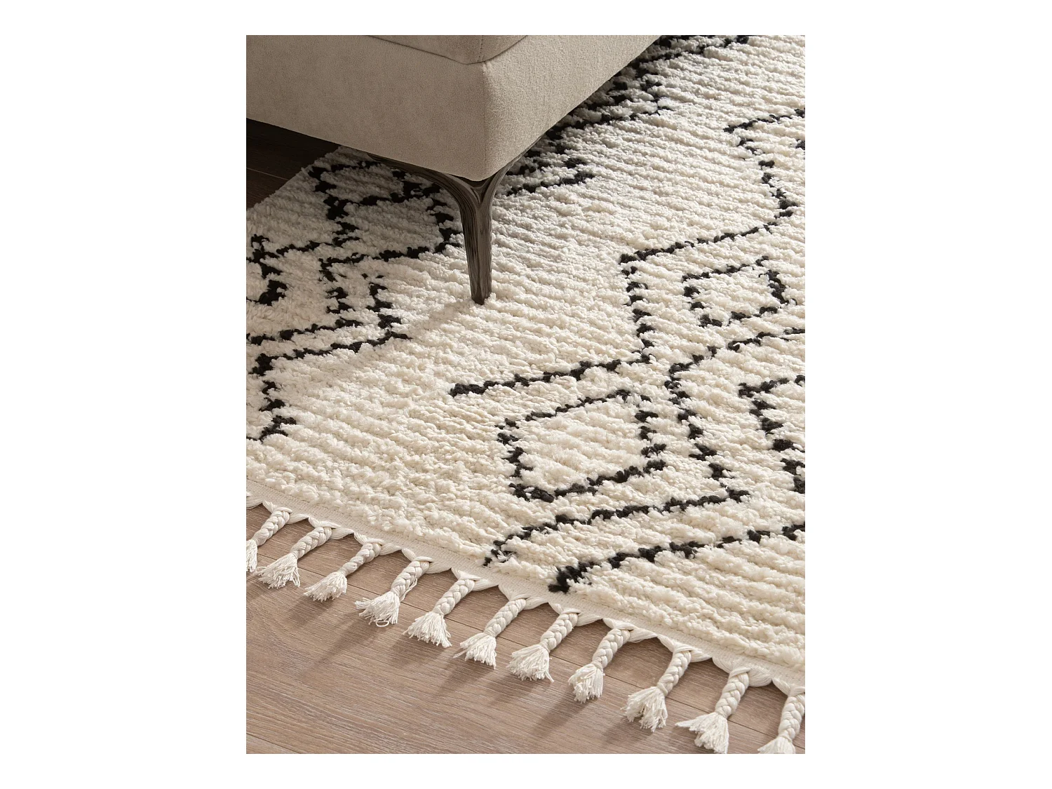 Tapis shaggy 160x245 beige Frauenfeld Classic
