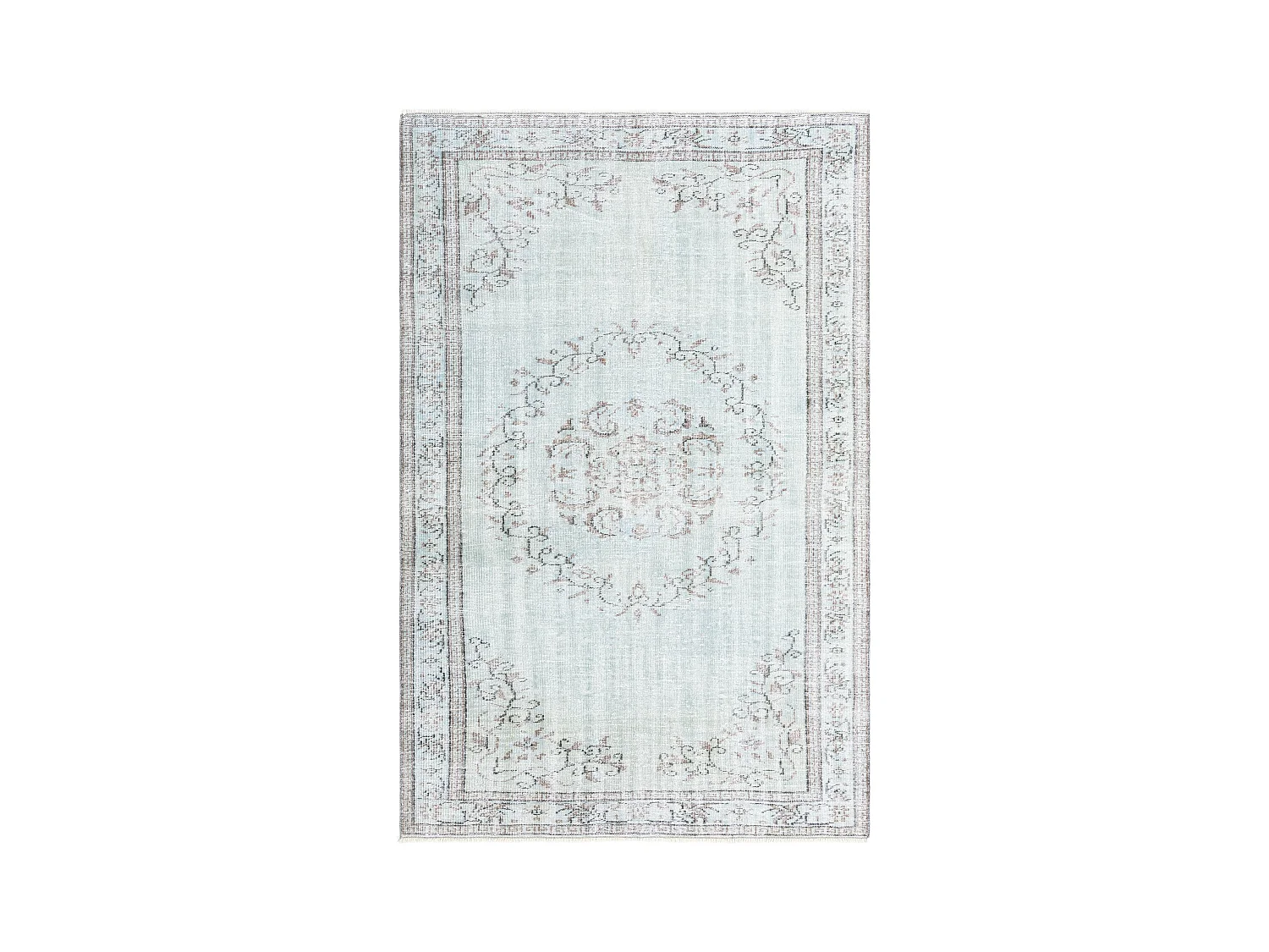 Wollteppich 163x257 Blau Ultra Vintage