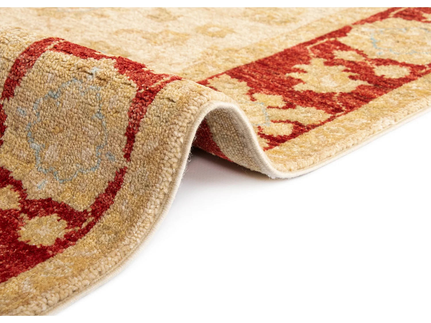 Tapis de couloir en laine 80x448 beige Kaizar