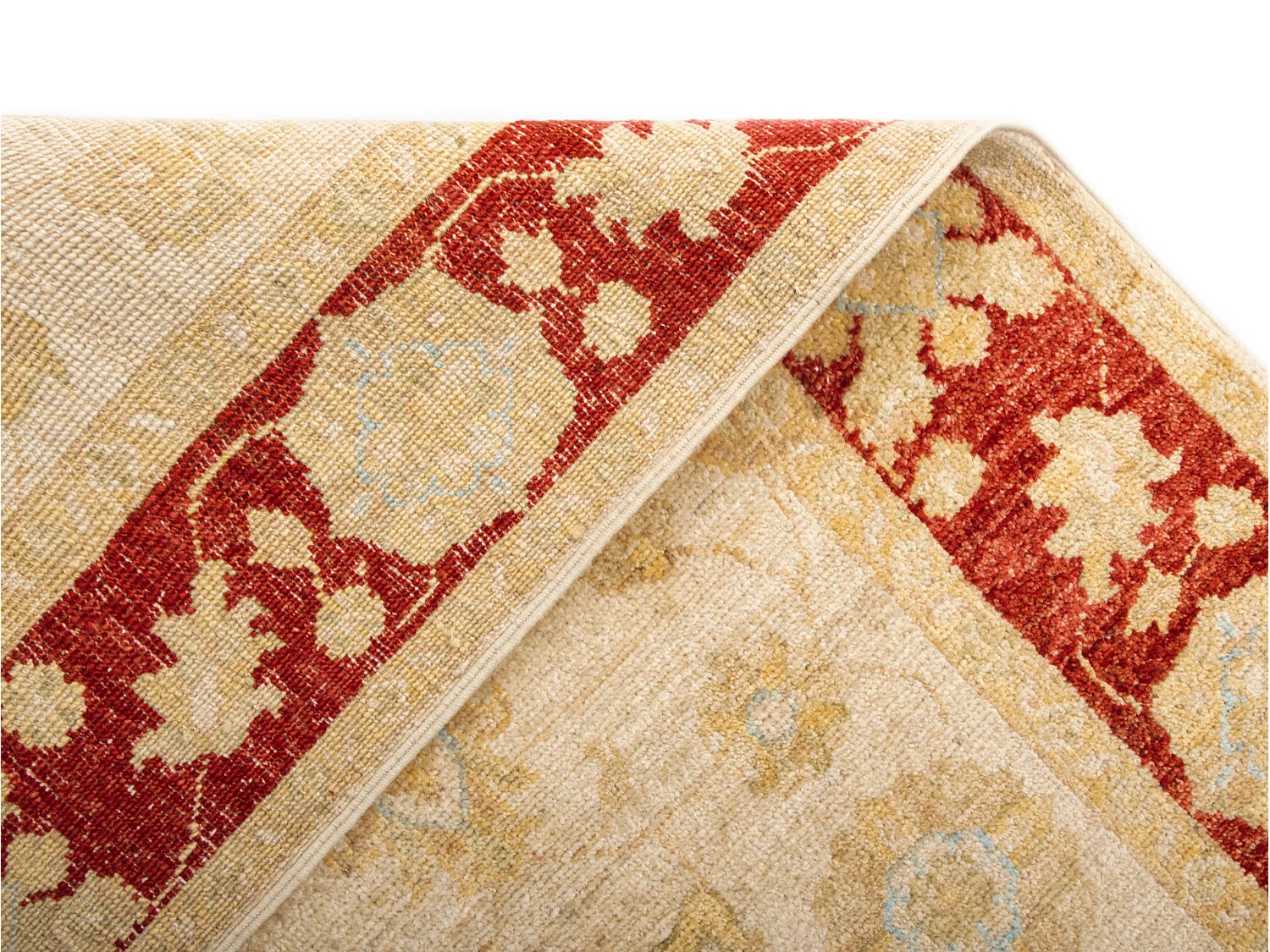 Tapis de couloir en laine 80x448 beige Kaizar