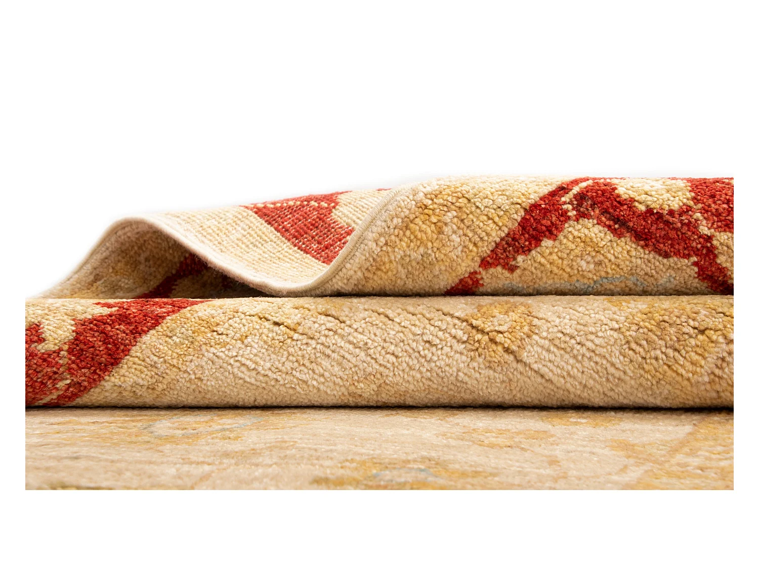Tapis de couloir en laine 80x448 beige Kaizar