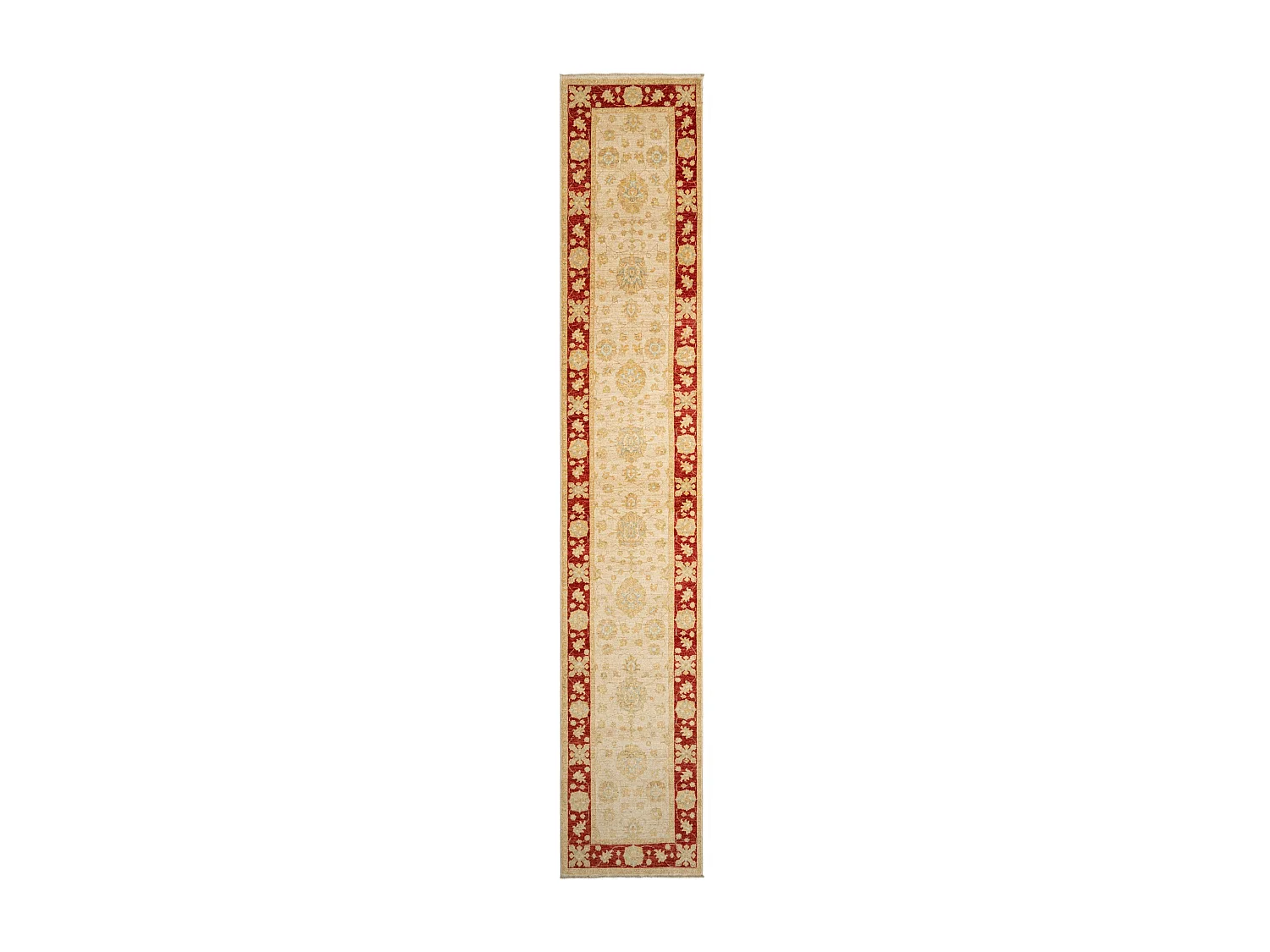 Tapis de couloir en laine 80x448 beige Kaizar