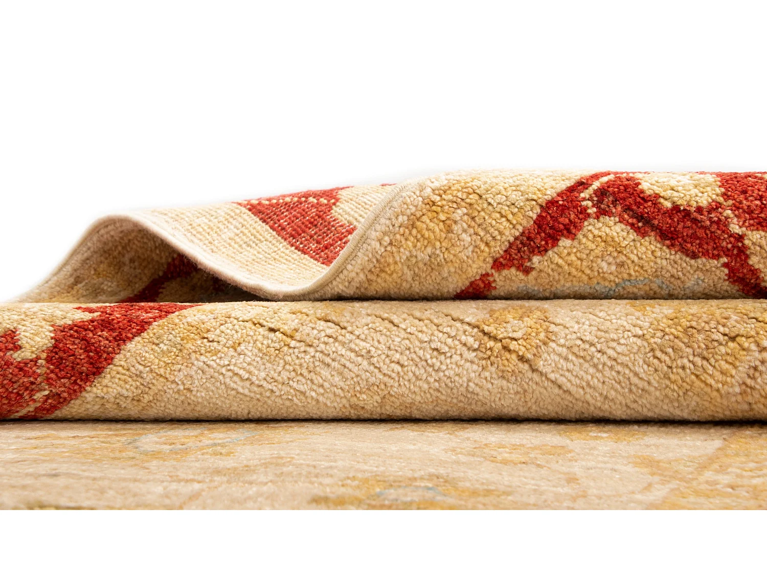 Tapis de couloir en laine 80x448 beige Kaizar