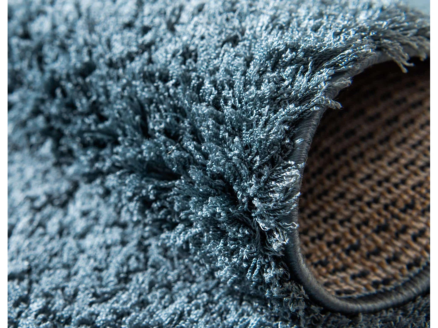 Tapis shaggy 240x240 Bleu Luzern