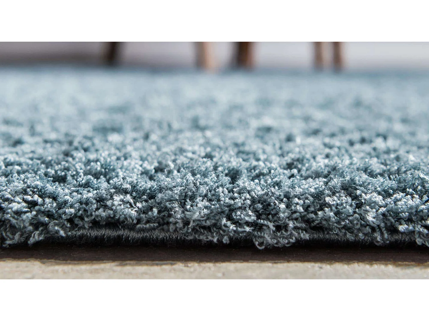 Tapis shaggy 240x240 Bleu Luzern