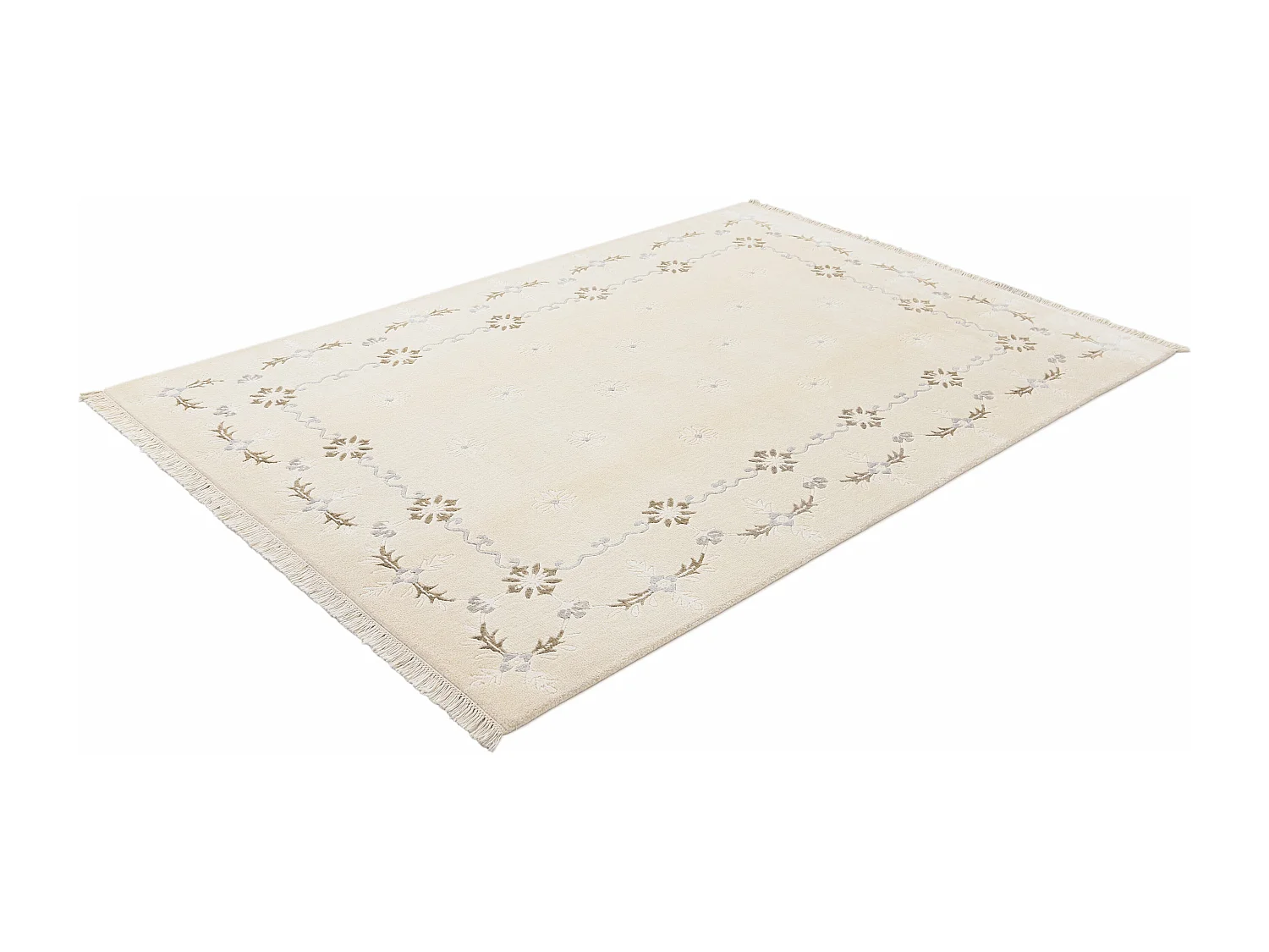 Tapis de laine 170x244 beige Darya