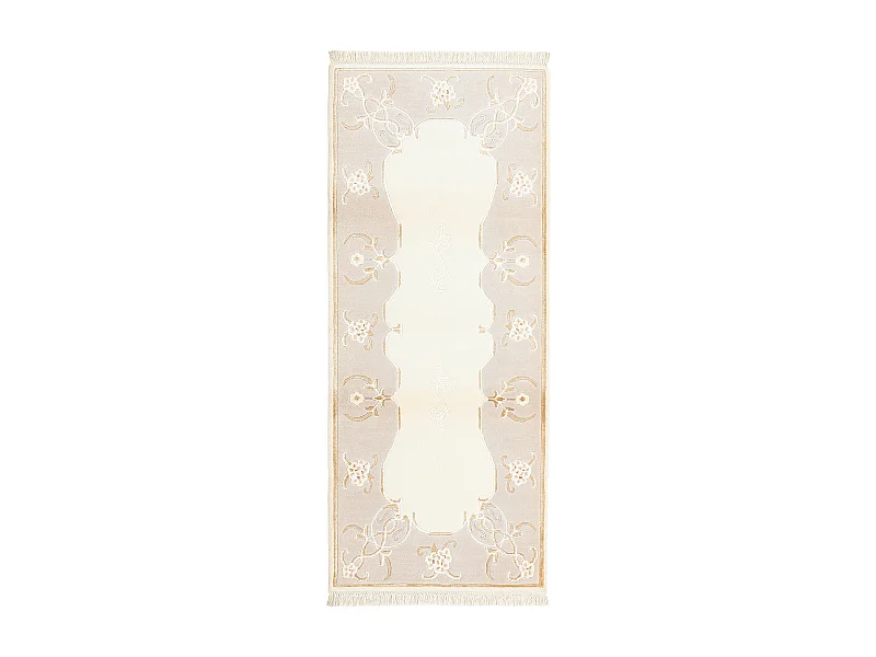 Läufer-Wollteppich 84x201 Beige Darya