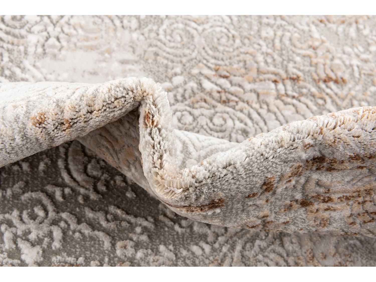 Tapis 160x245 gris beige Davos Charme