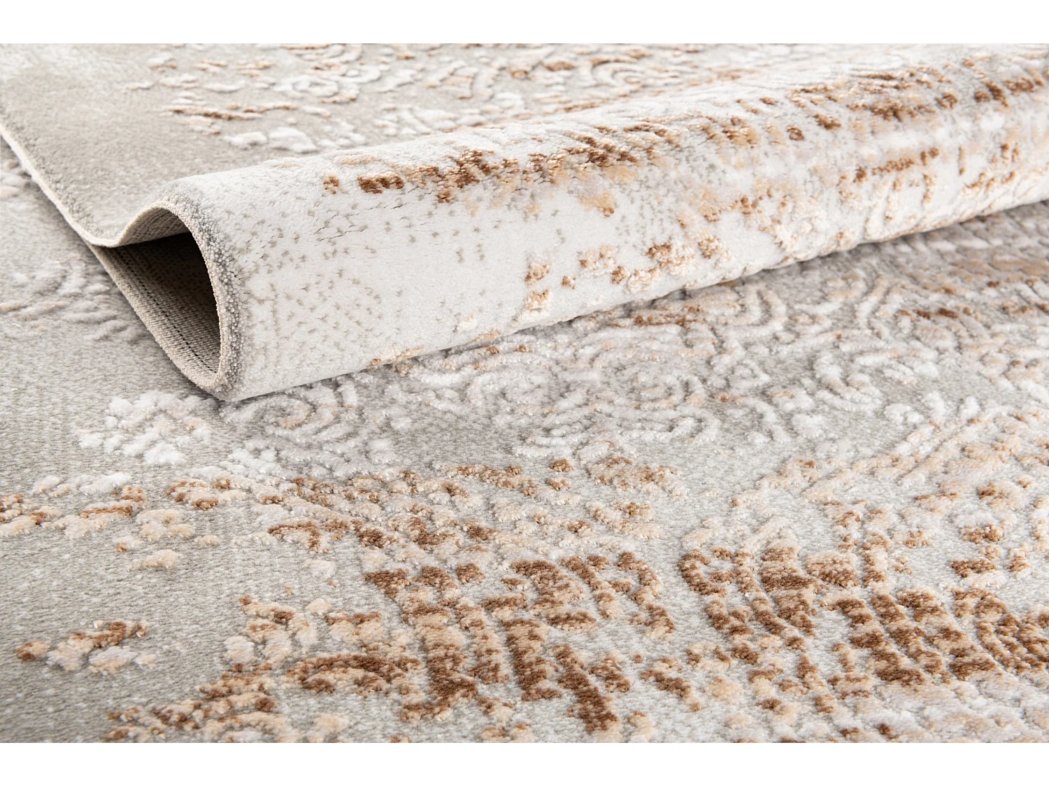 Tapis 160x245 gris beige Davos Charme