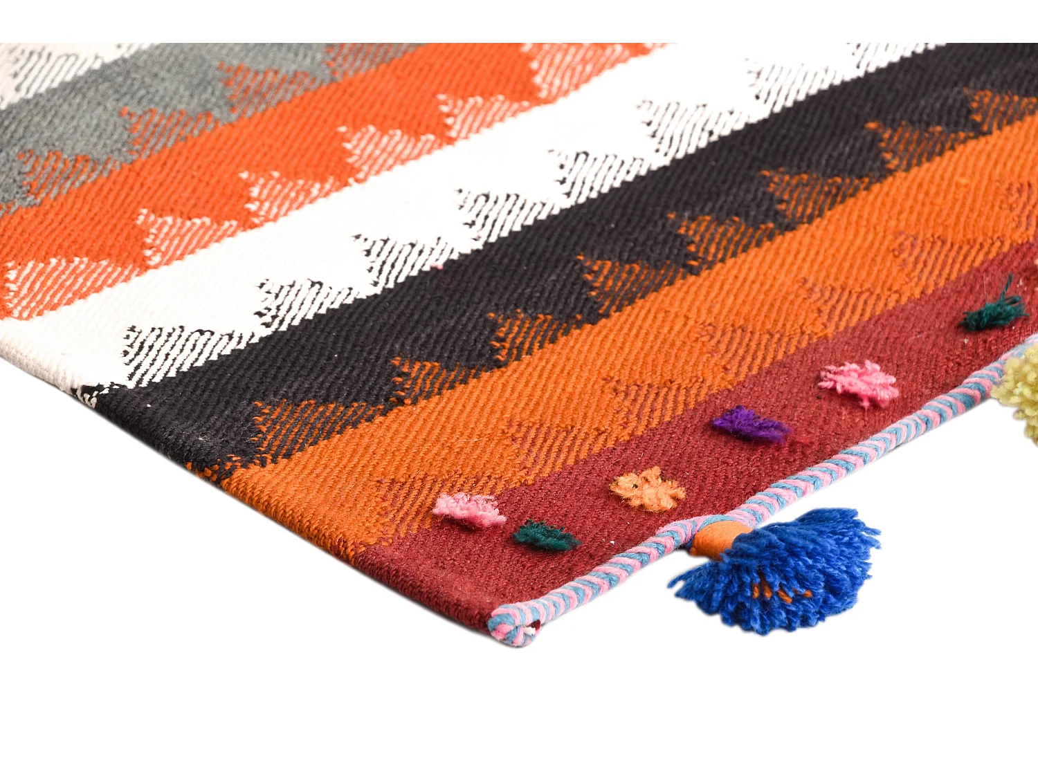 Wollteppich 98x347 Orange Jajim