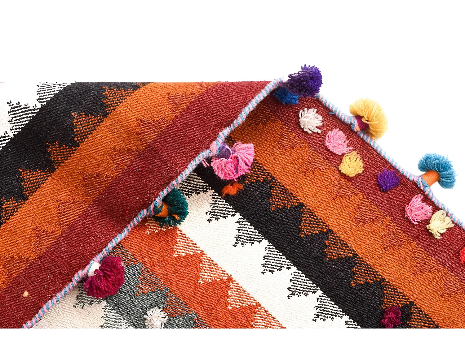 Wollteppich 98x347 Orange Jajim