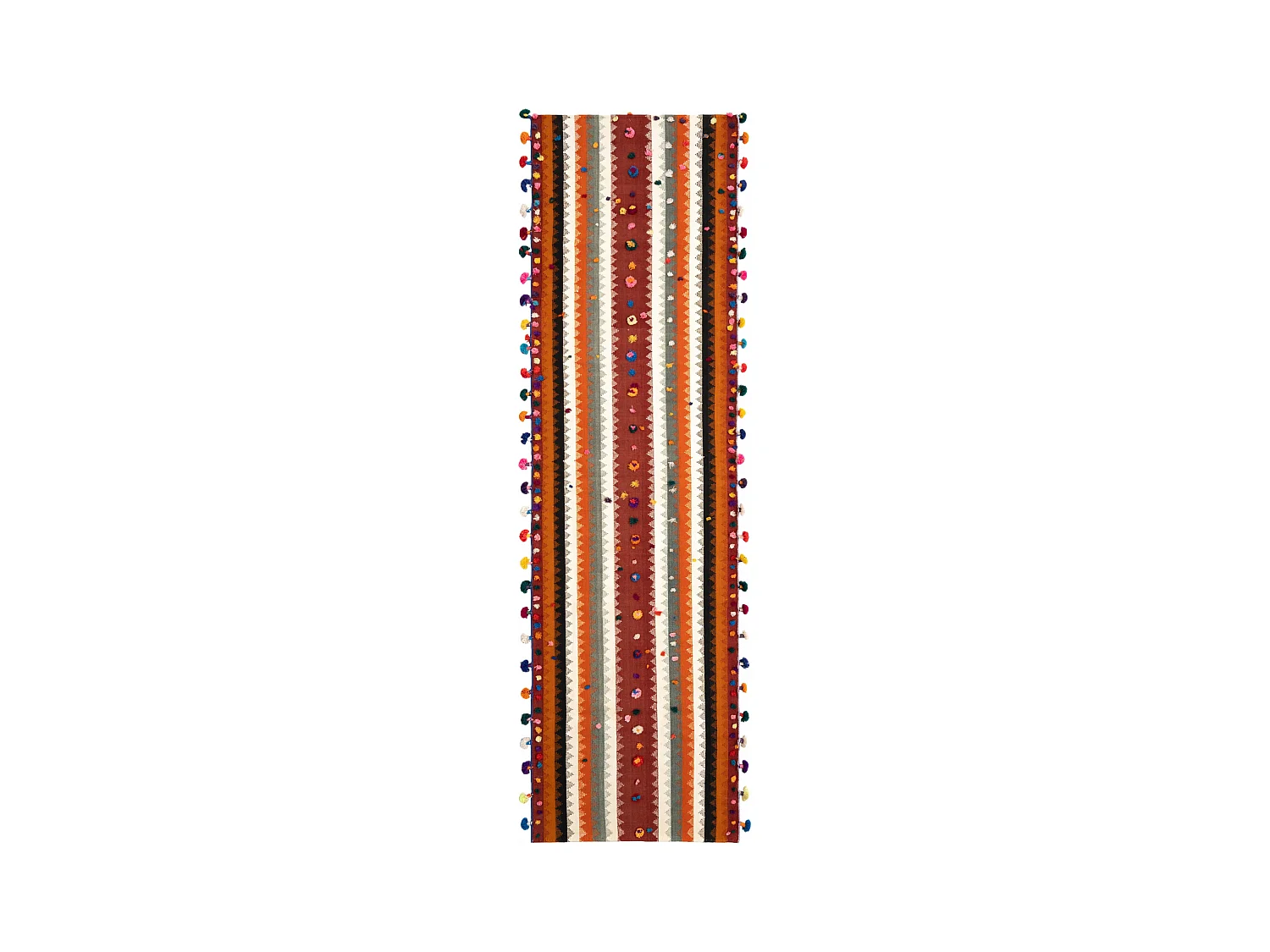 Tapis de laine 98x347 orange Jajim