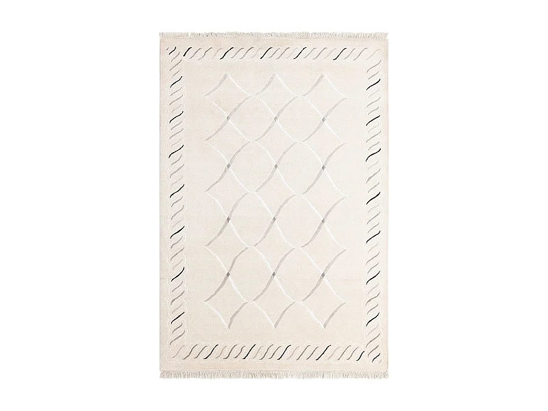 Tapis de laine 165x239 beige Darya