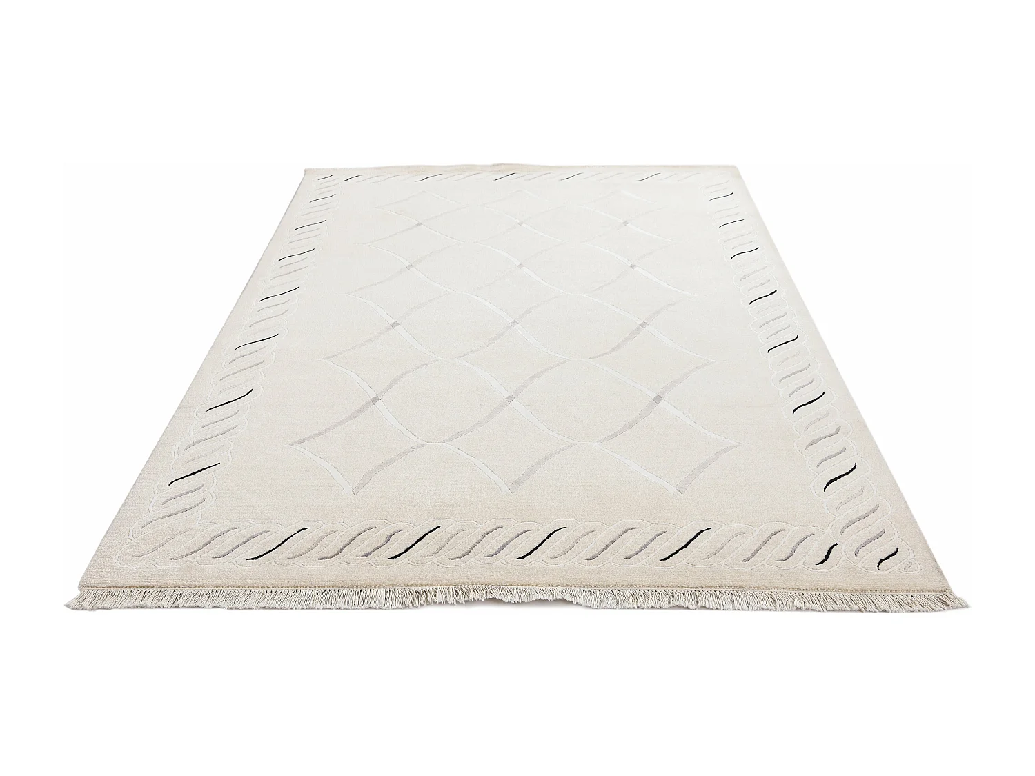 Tapis de laine 165x239 beige Darya