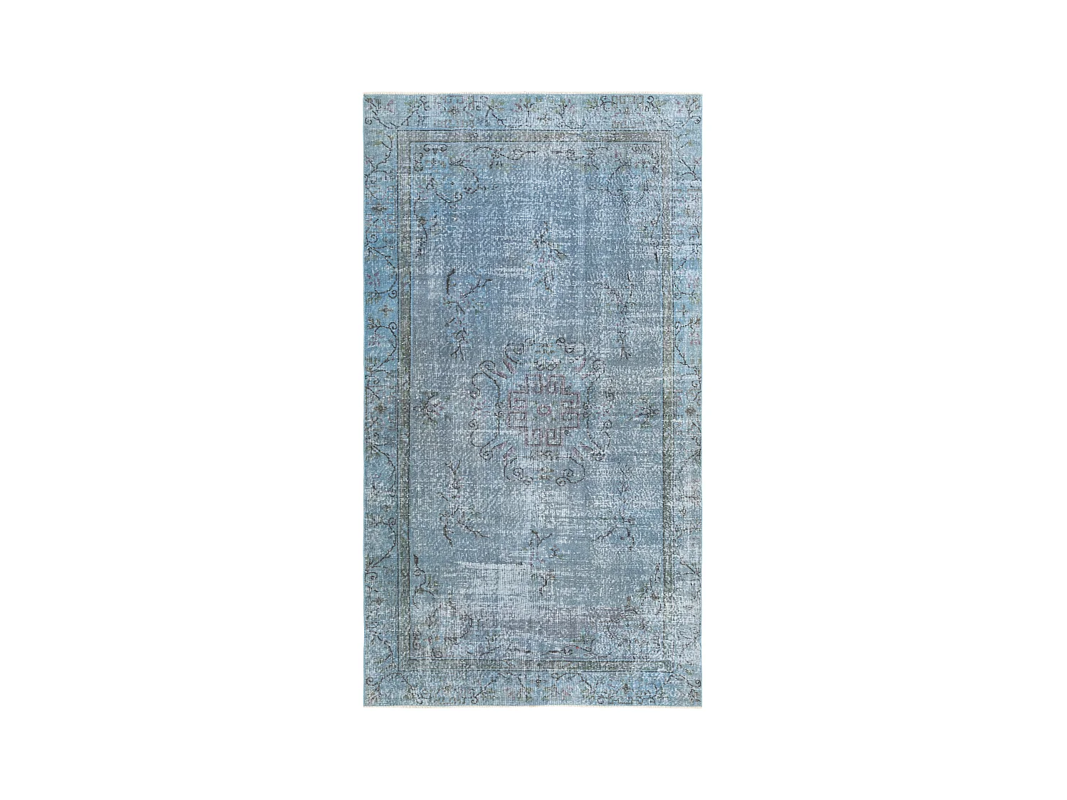Tapis de laine 152x272 Bleu Ultra Vintage