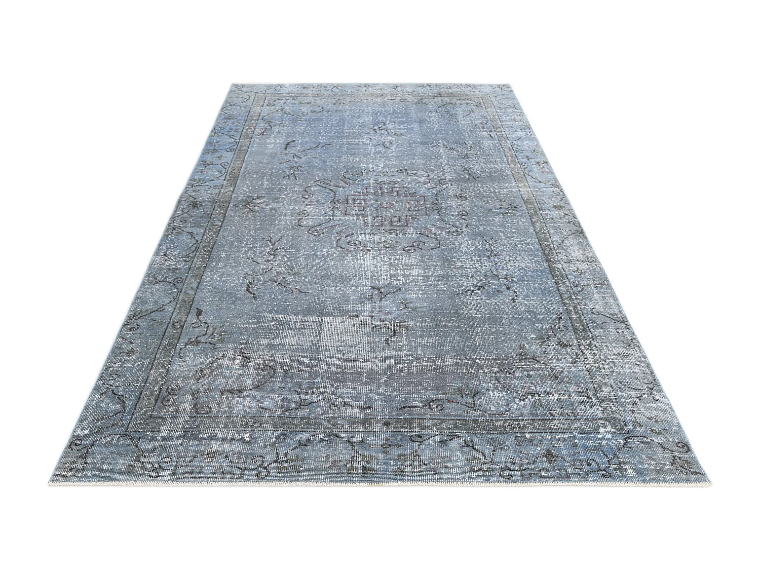 Tapis de laine 152x272 Bleu Ultra Vintage