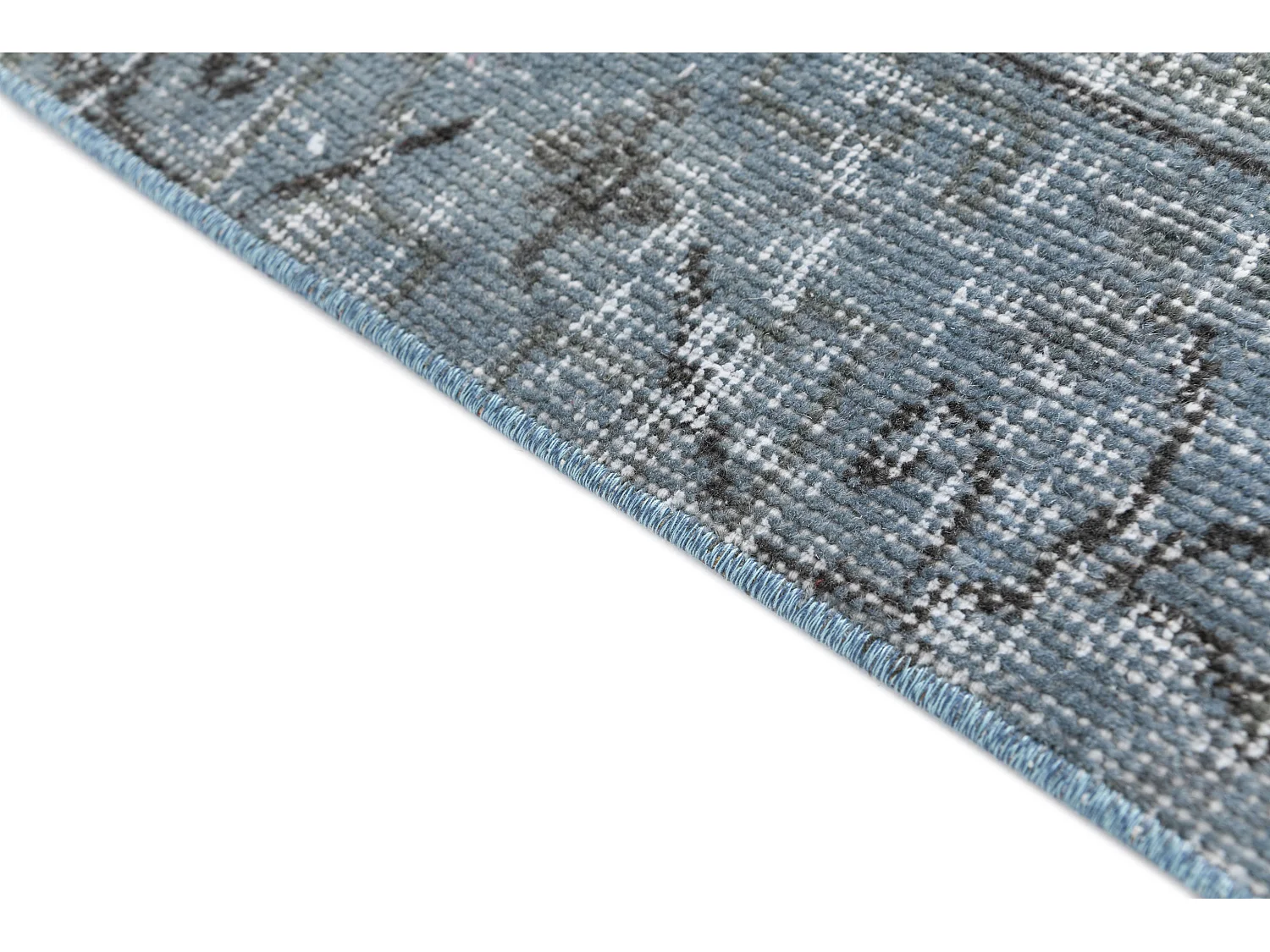 Tapis de laine 152x272 Bleu Ultra Vintage