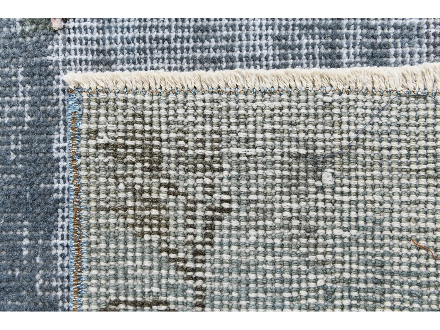 Tapis de laine 152x272 Bleu Ultra Vintage