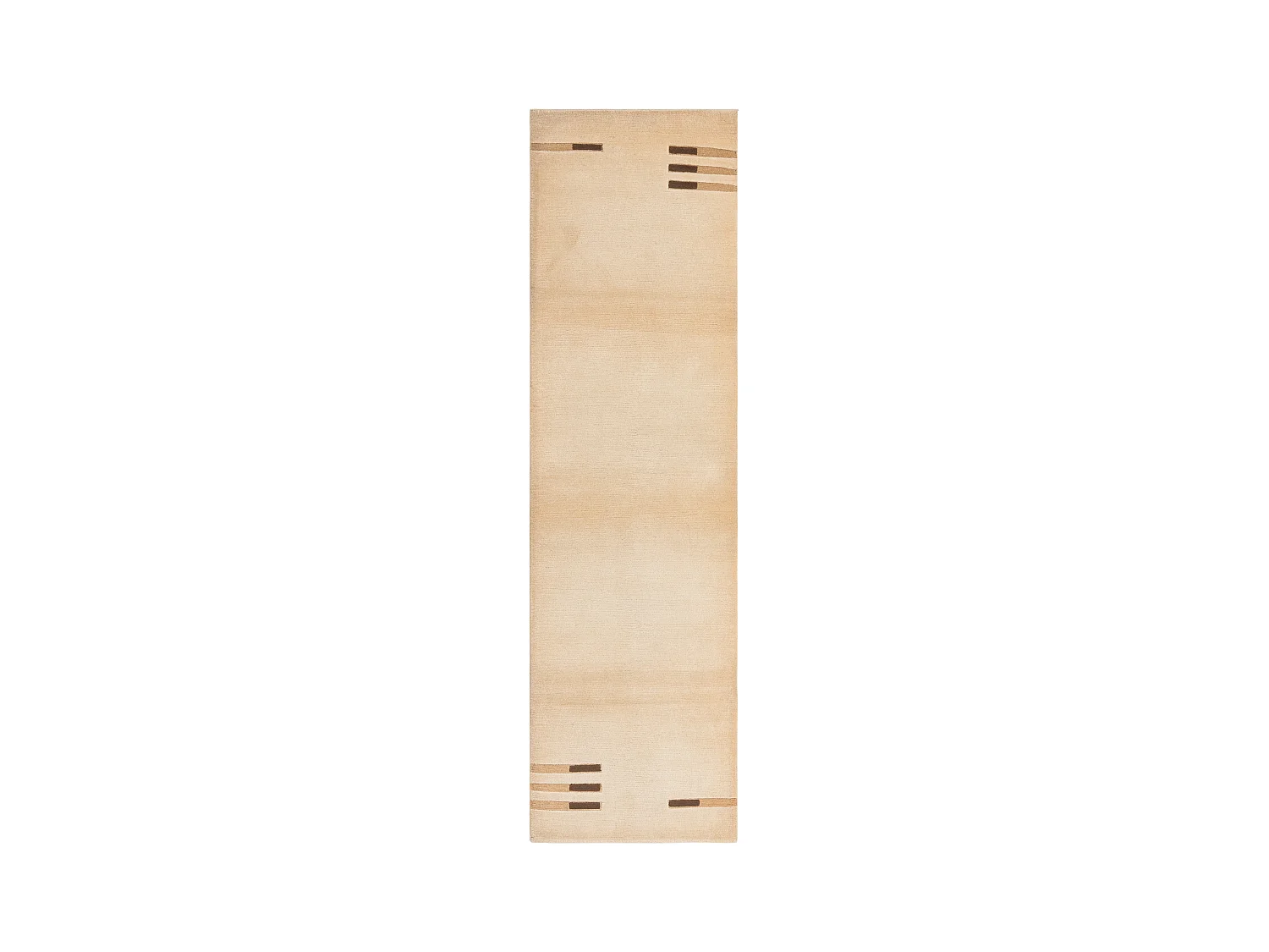 Tapis de couloir en laine 81x292 brun Darya
